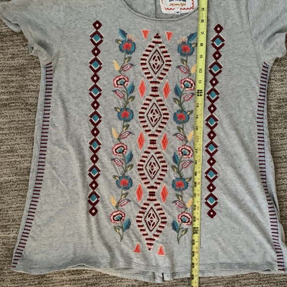 Johnny Was Embroidered Tee Tunic Size Medium - Picture 7 of 8